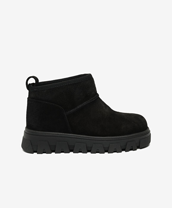 Çocuk Siyah Süet Hakiki Deri Bot