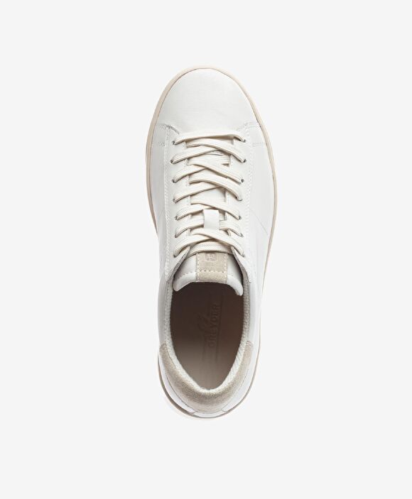 Erkek Kirli Beyaz Hakiki Deri Sneaker Ayakkabı