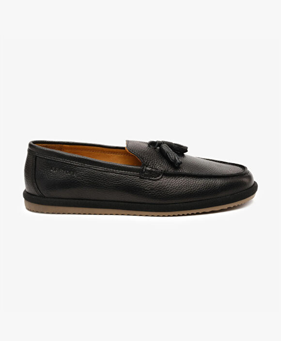 Erkek Siyah Hakiki Deri Loafer Ayakkabı