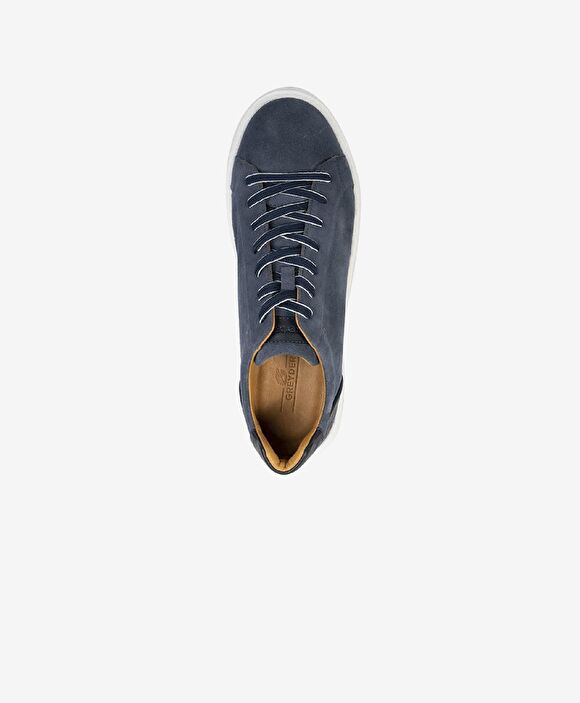 Erkek Indigo Hakiki Deri Sneaker Ayakkabı