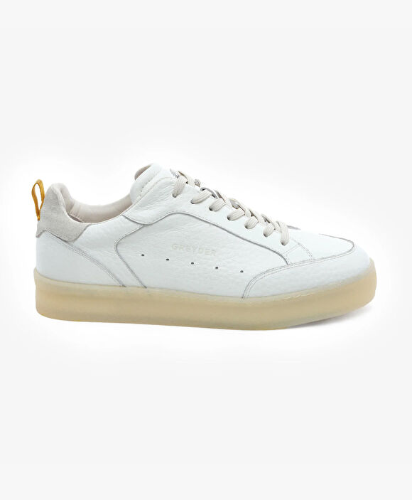 Erkek Beyaz Hakiki Deri Sneaker Ayakkabı