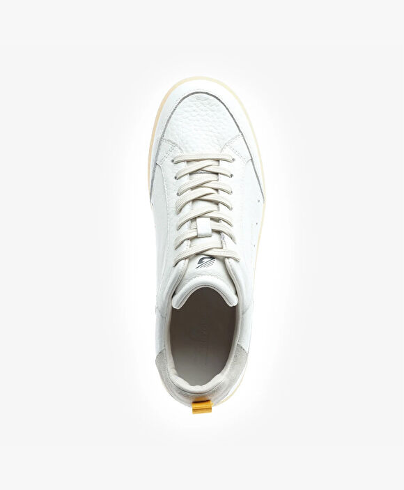 Erkek Beyaz Hakiki Deri Sneaker Ayakkabı