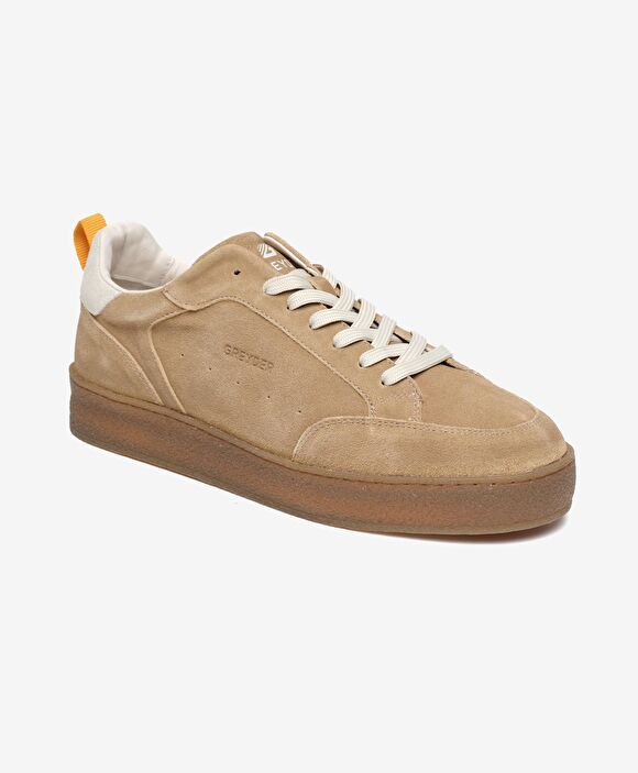 Erkek Vizon Hakiki Deri Sneaker Ayakkabı