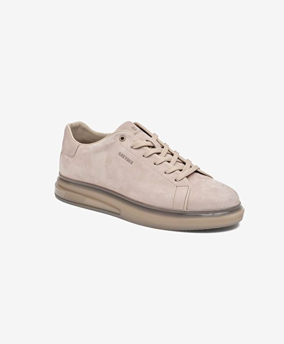 Erkek Vizon Hakiki Deri Sneaker Ayakkabı