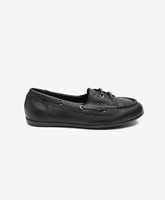 Kadın Siyah Hakiki Deri Loafer Ayakkabı