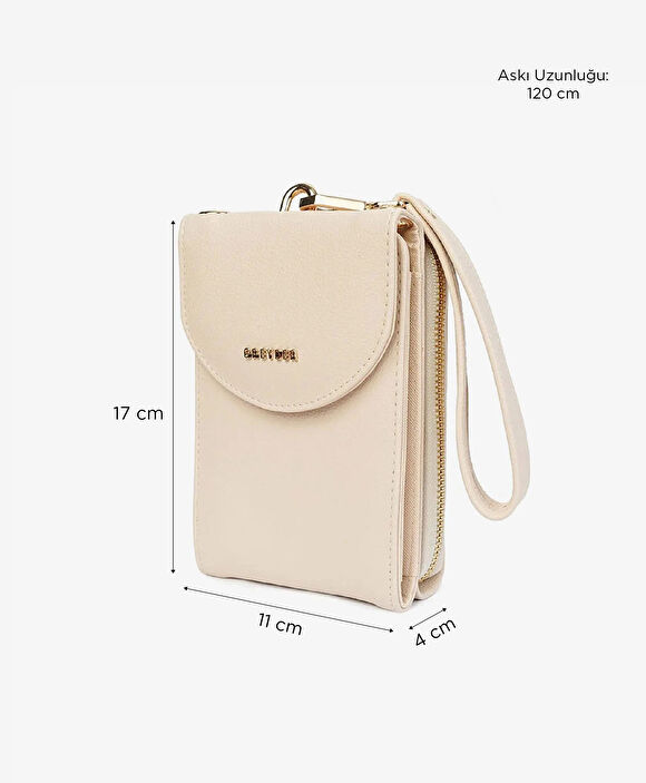 Kadın Ekru Çapraz Çanta
