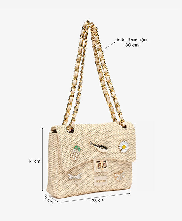 Kadın Krem Omuz Çantası