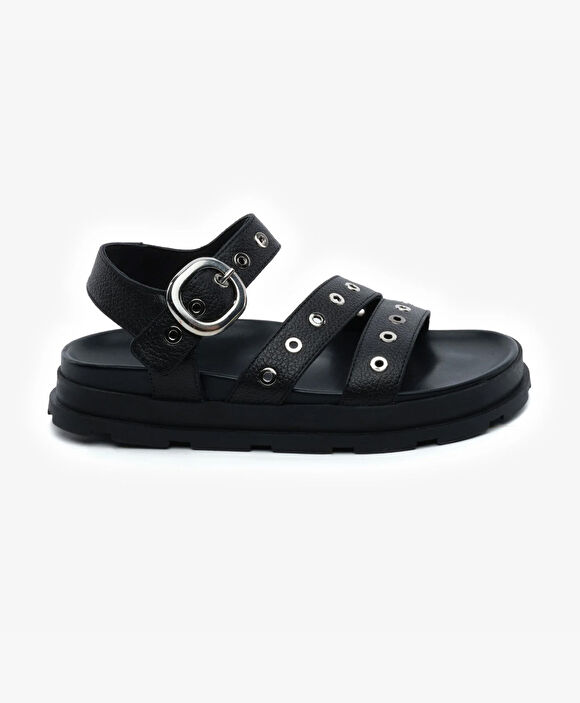 Kadın Siyah Hakiki Deri Sandalet 5Y2CS34470