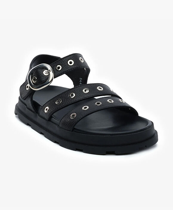 Kadın Siyah Hakiki Deri Sandalet 5Y2CS34470