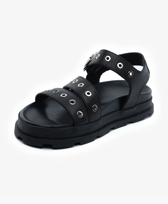 Kadın Siyah Hakiki Deri Sandalet 5Y2CS34470