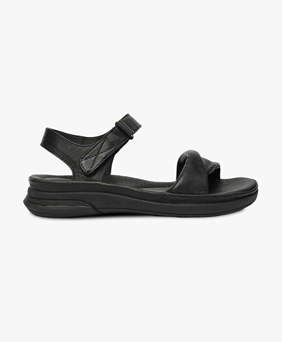Kadın Siyah Hakiki Deri Sandalet