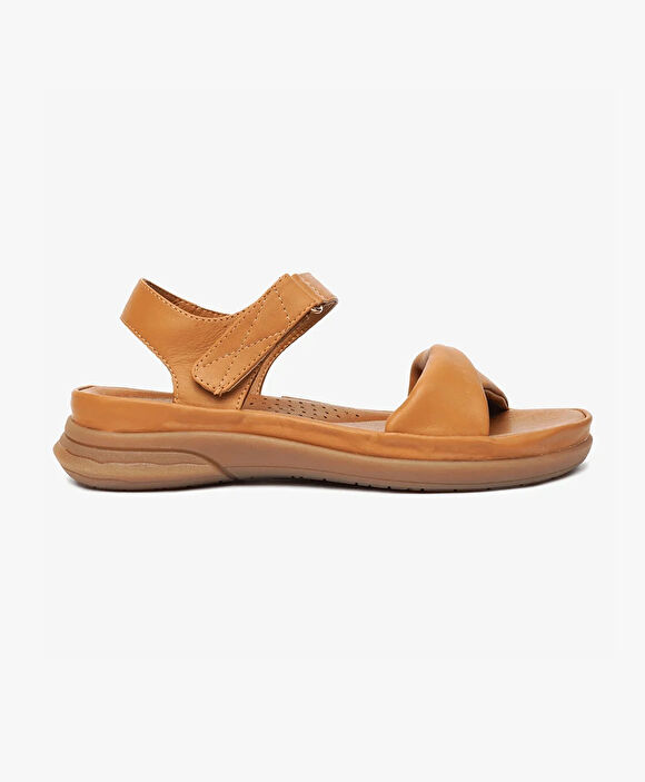 Kadın Taba Hakiki Deri Sandalet