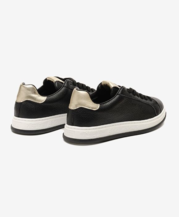 Kadın Siyah Hakiki Deri Sneaker Ayakkabı