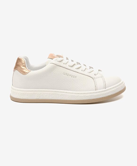 Kadın Beyaz Hakiki Deri Sneaker Ayakkabı