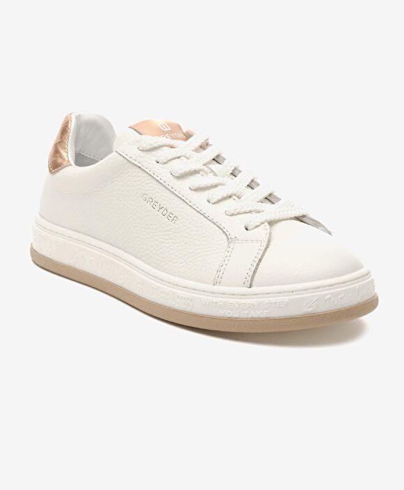 Kadın Beyaz Hakiki Deri Sneaker Ayakkabı