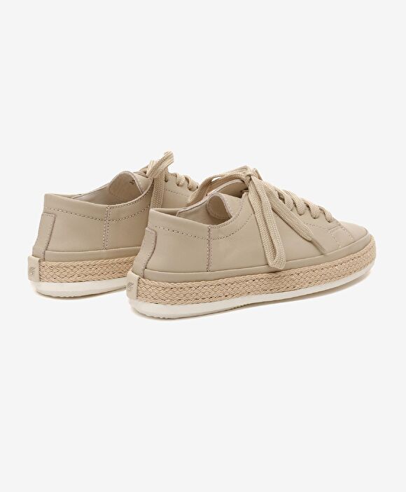 Kadın Vizon Hakiki Deri Sneaker Ayakkabı