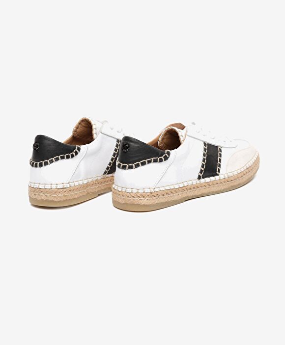Kadın Bej Süet Beyaz Hakiki Deri Sneaker Ayakkabı