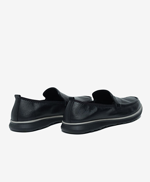 Erkek Siyah Hakiki Deri Casual Ayakkabı