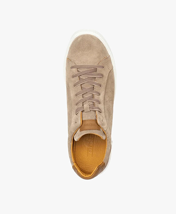 Erkek Vizon Hakiki Deri Sneaker Ayakkabı