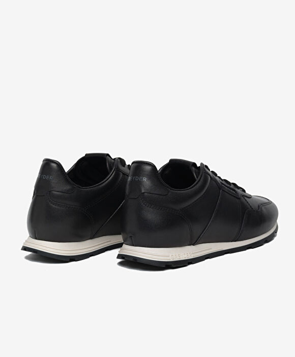 Erkek Siyah Hakiki Deri Günlük Spor Ayakkabı
