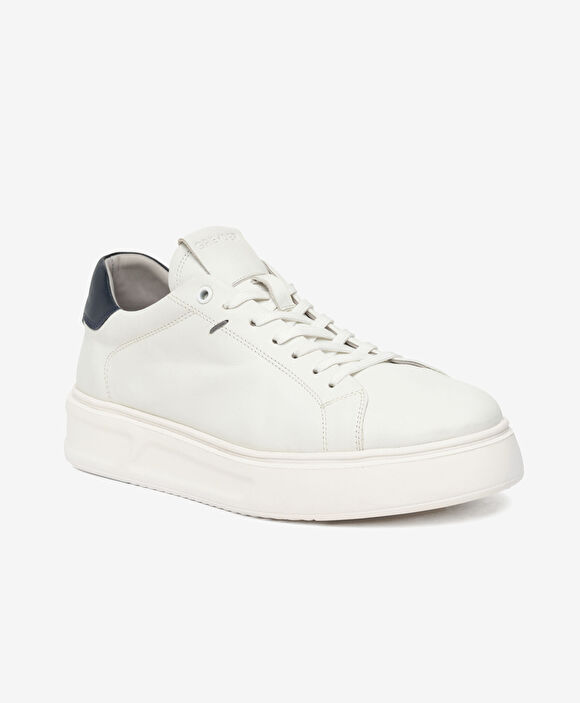 Erkek Beyaz Hakiki Deri Sneaker Ayakkabı