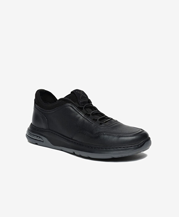 Erkek Siyah Hakiki Deri Casual Ayakkabı