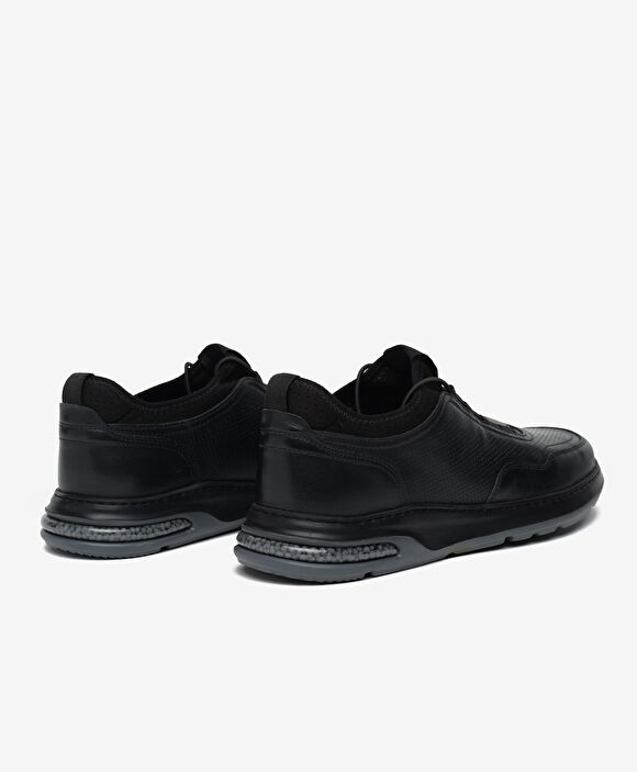 Erkek Siyah Hakiki Deri Casual Ayakkabı