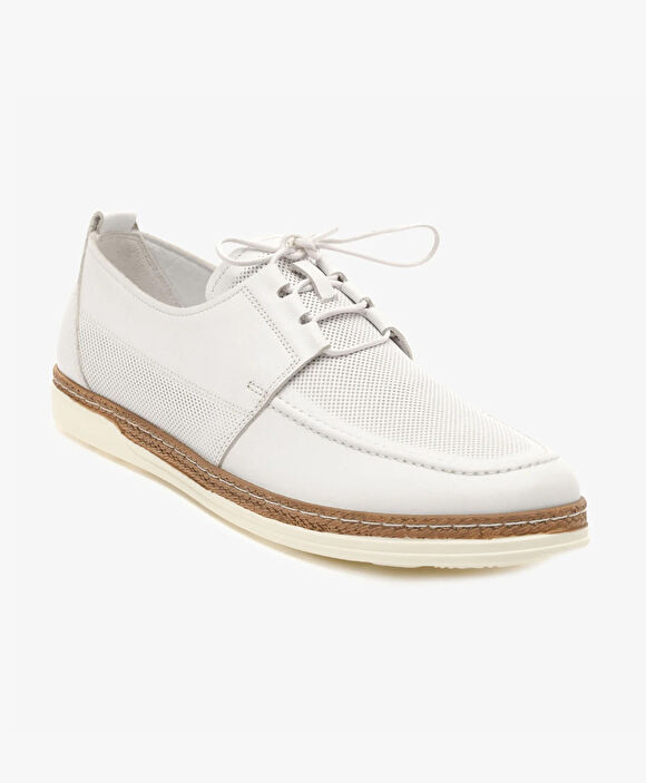 Erkek Beyaz Hakiki Deri Casual Ayakkabı