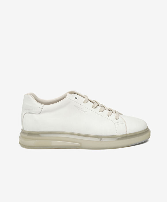 Erkek Beyaz Hakiki Deri Sneaker Ayakkabı