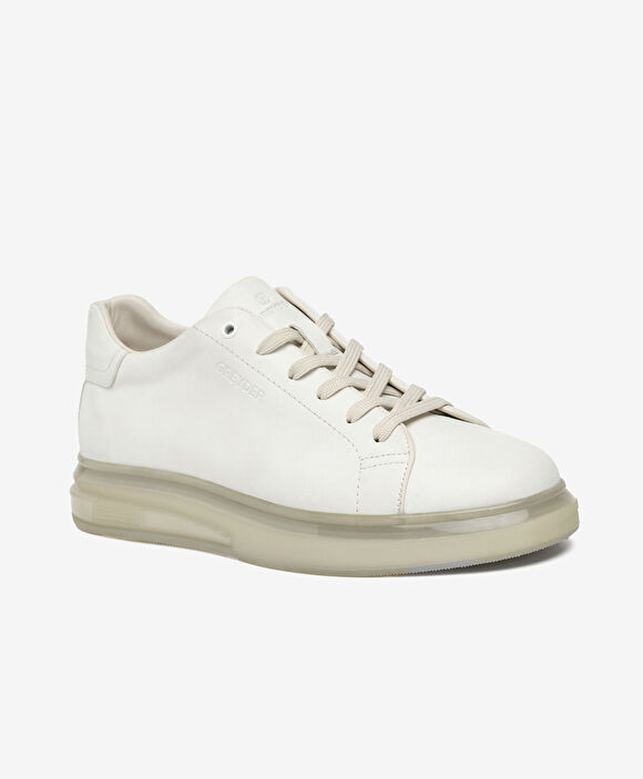 Erkek Beyaz Hakiki Deri Sneaker Ayakkabı