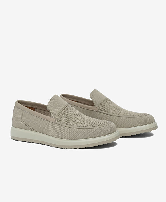 Erkek Bej Hakiki Deri Loafer Ayakkabı