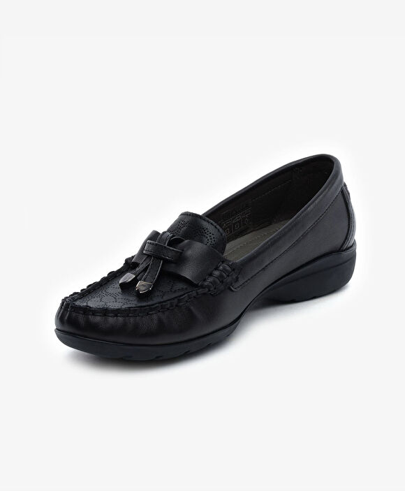 Kadın Siyah Hakiki Deri Comfort Ayakkabı