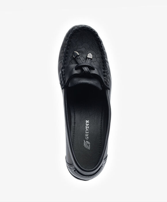 Kadın Siyah Hakiki Deri Comfort Ayakkabı