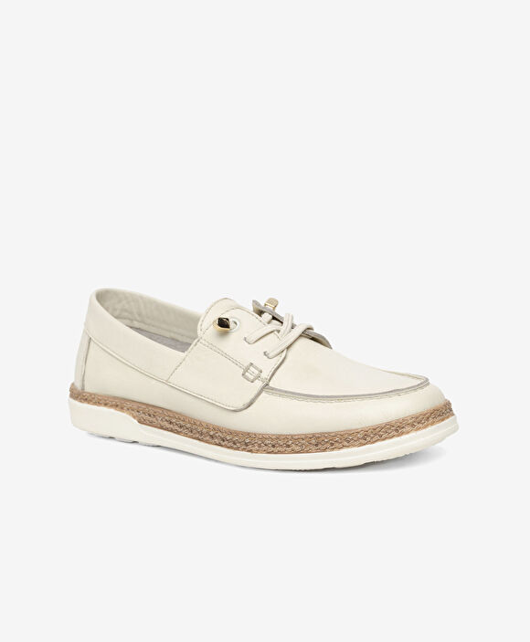 Kadın Beyaz Hakiki Deri Casual Ayakkabı