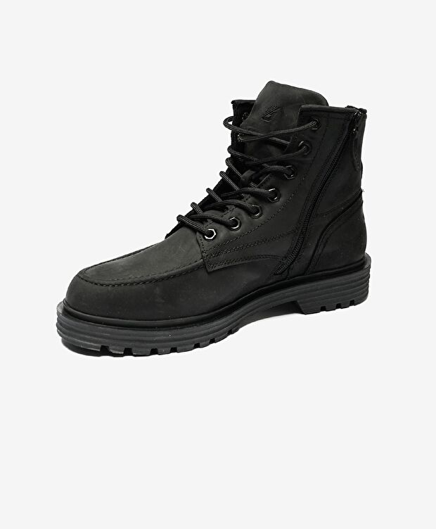 Erkek Siyah Hakiki Deri Memory Foam Taban Günlük Bot - 2