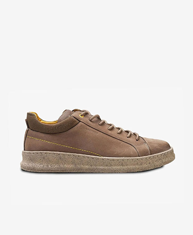 Erkek Vizon Hakiki Deri Sneaker Ayakkabı - 2