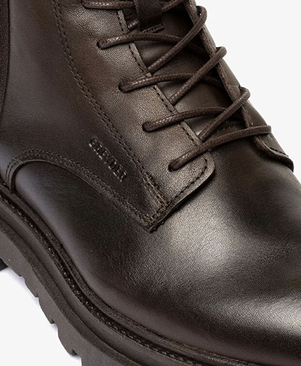 Erkek Kahverengi Hakiki Deri Military Bot - 4