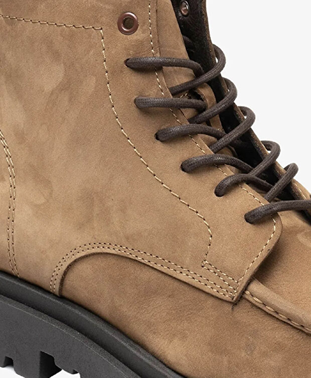 Erkek Deve Tüyü Hakiki Deri Casual Bot - 5