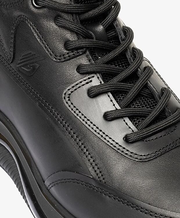 Erkek Siyah Hakiki Deri Sneaker Bot - 4