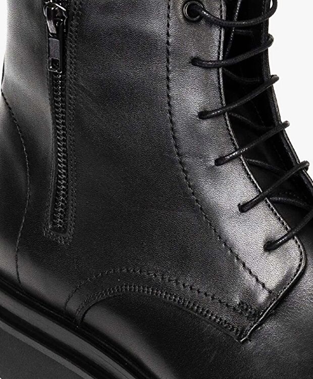 Erkek Siyah Hakiki Deri Casual Bot - 4