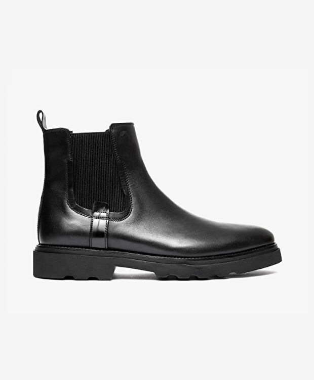 Erkek Siyah Hakiki Deri Casual Bot - 1