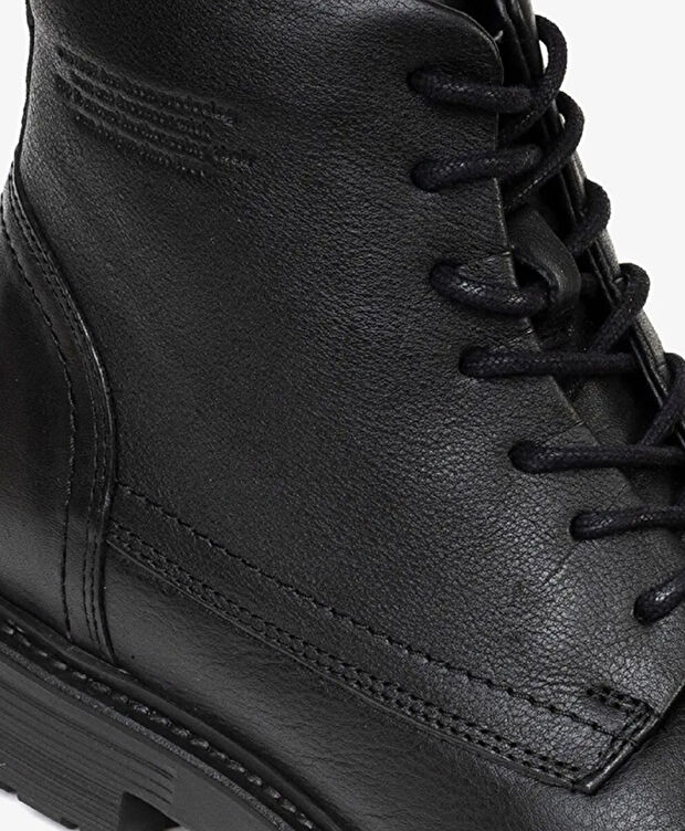 Erkek Siyah Hakiki Deri Casual Bot - 4