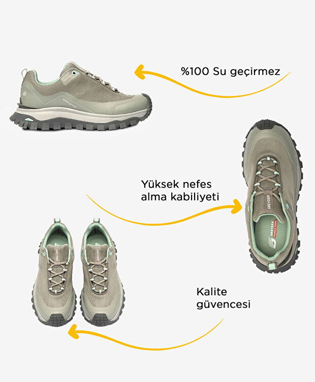 Gri Su Geçirmez Outdoor Ayakkabı - 2