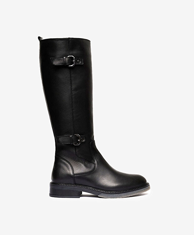 Kadın Siyah Hakiki Deri Çizme - 1