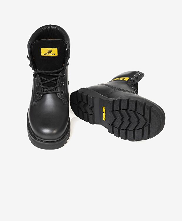 Erkek Siyah Hakiki Deri Günlük Bot - 5