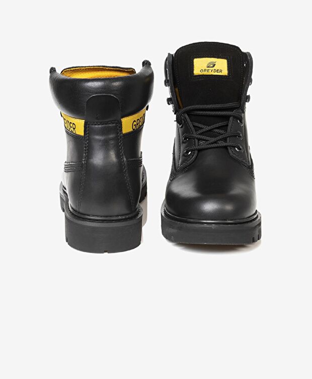 Erkek Siyah Hakiki Deri Günlük Bot - 6