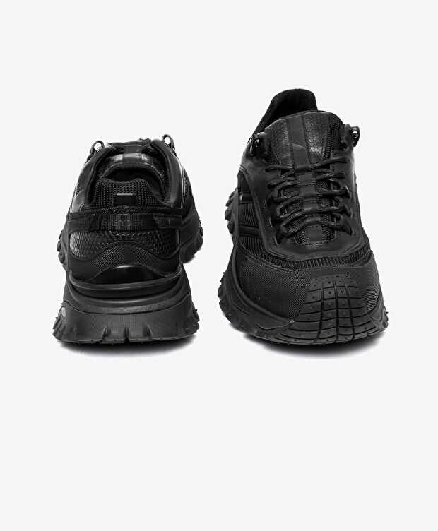 Erkek Siyah Hakiki Deri Su Geçirmez Outdoor Ayakkabı - 7