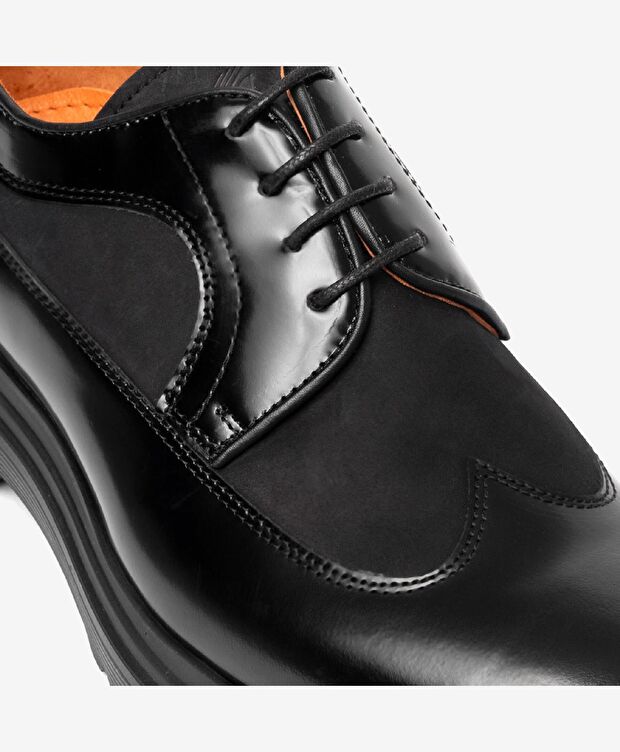 Erkek Siyah Hakiki Deri Klasik Ayakkabı - 7