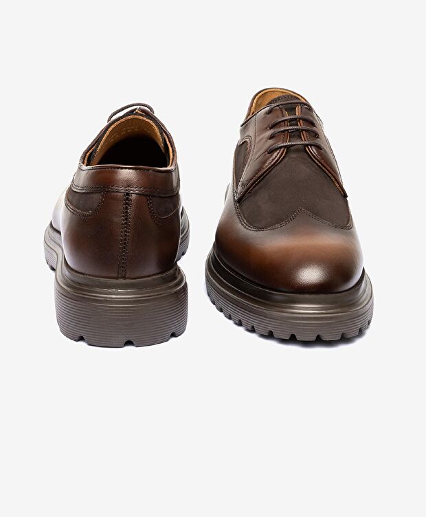 Erkek Kahverengi Hakiki Deri Klasik Ayakkabı - 6