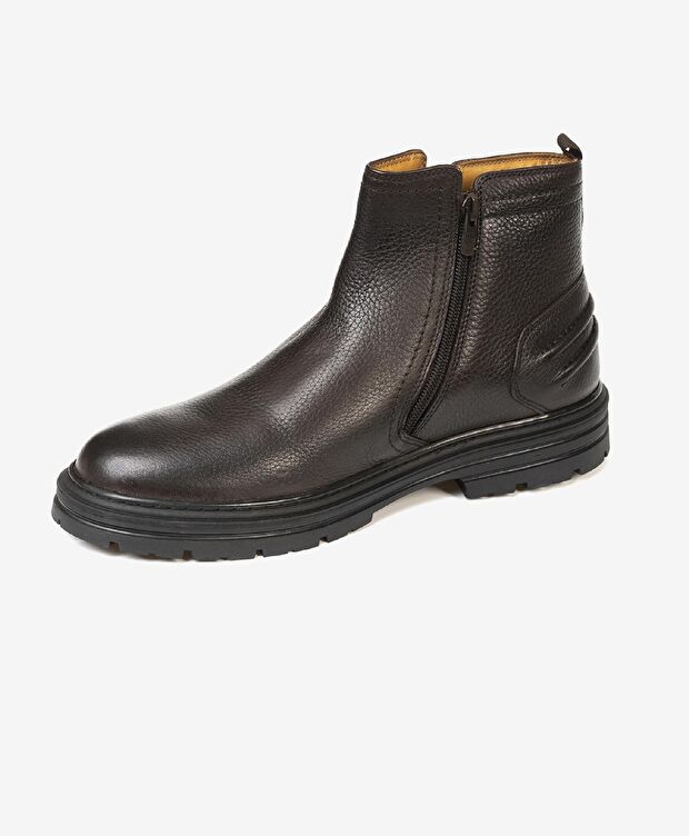 Erkek kahverengi Hakiki Deri Casual Bot - 2